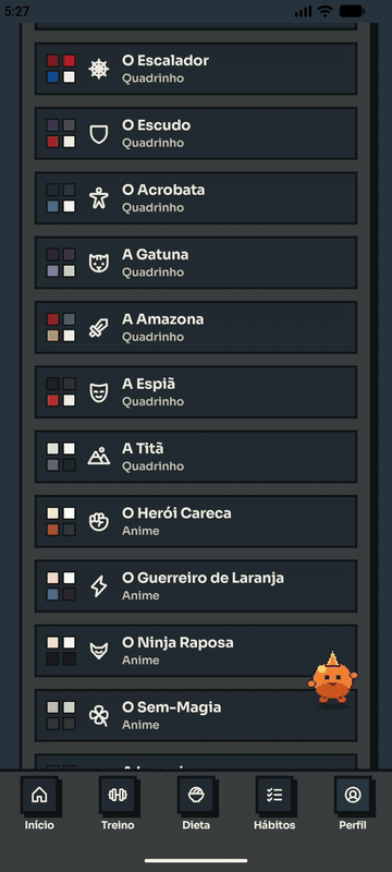 Trocando de Arquétipo: gravação de tela do Rensei