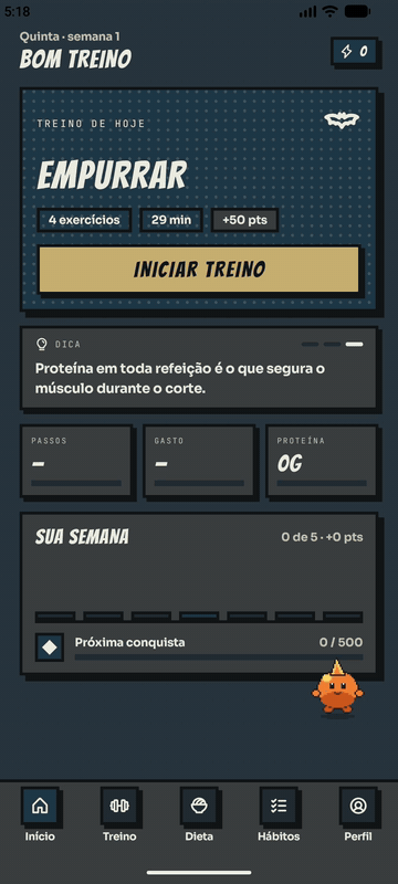 Um treino com o Pet: gravação de tela do Rensei